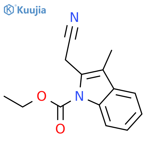 1H-Indole-1-carboxylic acid, 2-(cyanomethyl)-3-methyl-, ethyl ester structure
