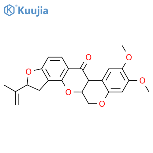 (2S,6aR,12aR)-8,9-dimethoxy-2-(prop-1-en-2-yl)-1,2,12,12a-tetrahydrochromeno[3,4-b]furo[2,3-h]chromen-6(6aH)-one structure