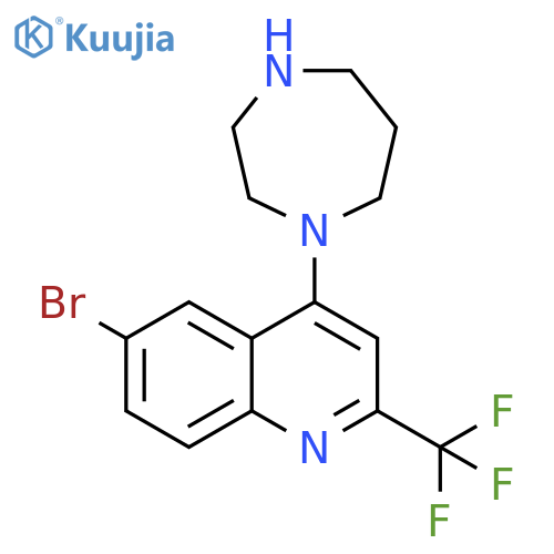 Quinoline, 6-bromo-4-(hexahydro-1H-1,4-diazepin-1-yl)-2-(trifluoromethyl)- structure