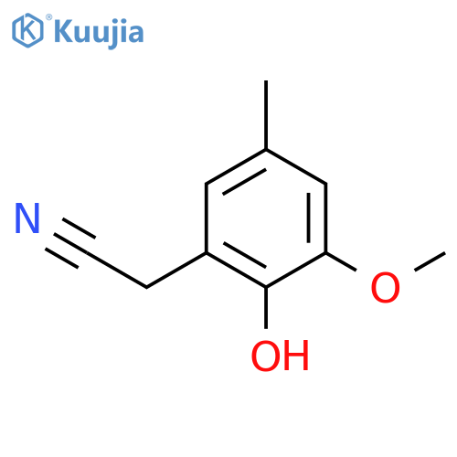 2-(2-Hydroxy-3-methoxy-5-methylphenyl)acetonitrile structure