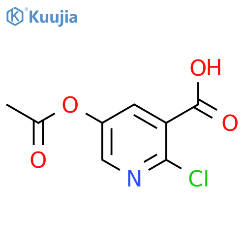 3-Pyridinecarboxylic acid, 5-(acetyloxy)-2-chloro- structure