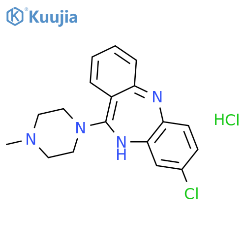 8-chloro-11-(4-methylpiperazin-1-yl)-10H-dibenzo[b,e][1,4]diazepine hydrochloride (1:1) structure