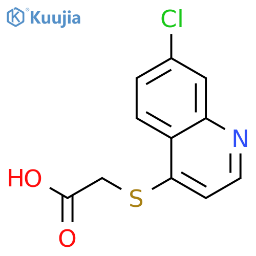2-(7-chloroquinolin-4-yl)sulfanylacetic acid structure