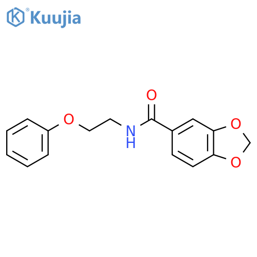 N-(2-phenoxyethyl)-2H-1,3-benzodioxole-5-carboxamide structure