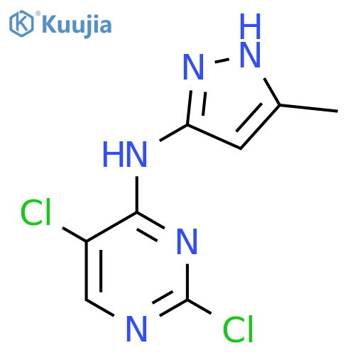 2,5-Dichloro-N-(5-methyl-1H-pyrazol-3-yl)pyrimidin-4-amine structure