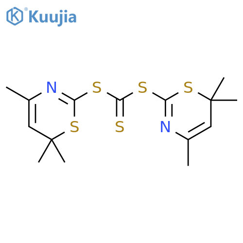 Bis[(4,6,6-trimethyl-1,3-thiazin-2-yl)sulfanyl]methanethione structure
