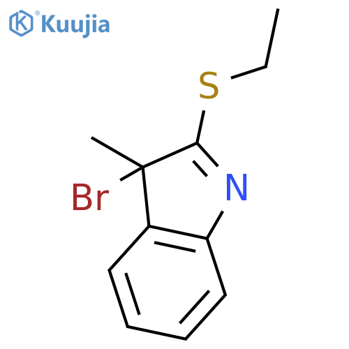 3H-INDOLE, 3-BROMO-2-(ETHYLTHIO)-3-METHYL- structure