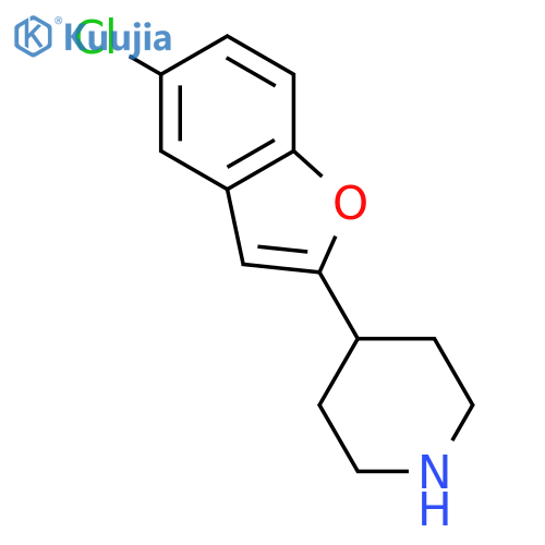 4-(5-chloro-1-benzofuran-2-yl)piperidine structure