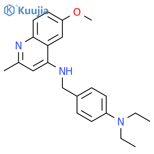 4-Quinolinamine,N-[[4-(diethylamino)phenyl]methyl]-6-methoxy-2-methyl- structure
