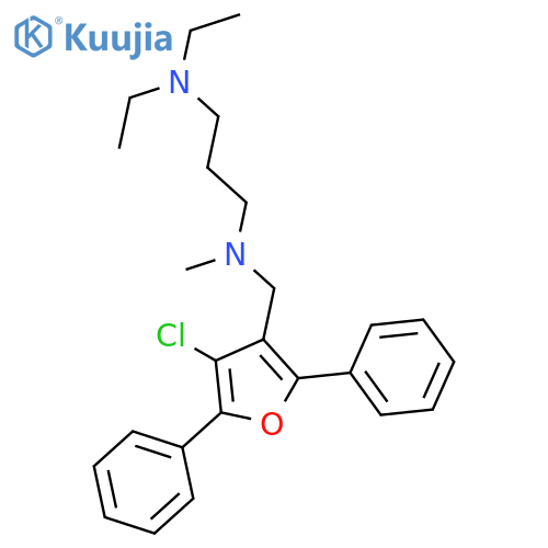 N-[(4-chloro-2,5-diphenylfuran-3-yl)methyl]-N'',N''-diethyl-N-methylpropane-1,3-diamine structure