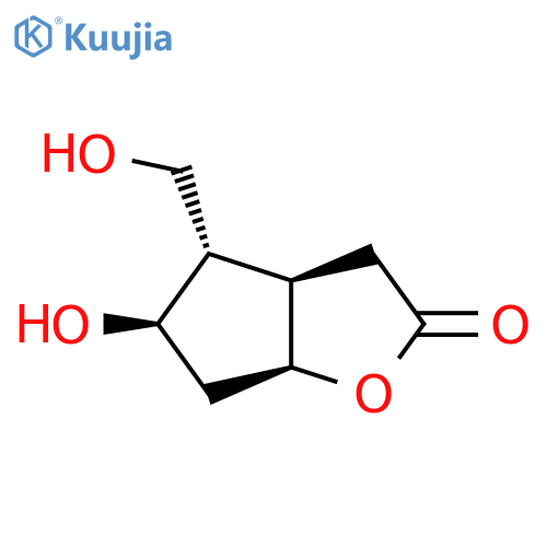 (3Ar,4S,5R,6aS)-5-Hydroxy-4-(hydroxymethyl)hexahydro-2H-cyclopenta[b]furan-2-one structure