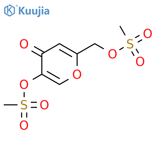 4H-Pyran-4-one,5-[(methylsulfonyl)oxy]-2-[[(methylsulfonyl)oxy]methyl]- structure