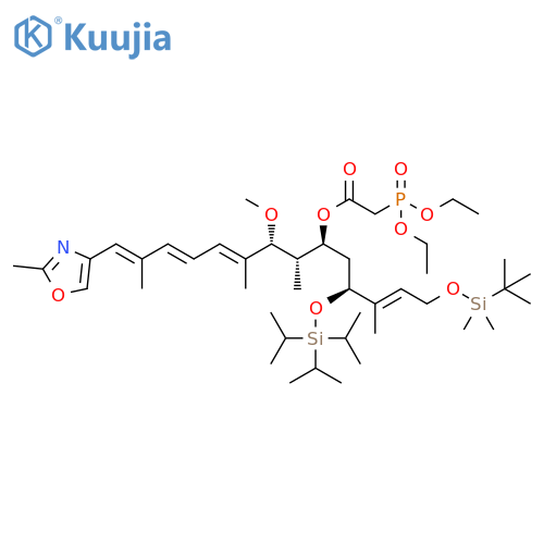 (1S,2S,3R,4E,6E,8E)-1-[(2S,3E)-5-[[(1,1-Dimethylethyl)dimethylsilyl]oxy]-3-methyl-2-[[tris(1-methylethyl)silyl]oxy]-3-penten-1-yl]-3-methoxy-2,4,8-trimethyl-9-(2-methyl-4-oxazolyl)-4,6,8-nonatrien-1-yl 2-(diethoxyphosphinyl)acetate structure