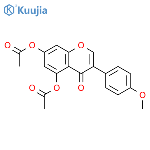 7-(acetyloxy)-3-(4-methoxyphenyl)-4-oxo-4H-chromen-5-yl acetate structure