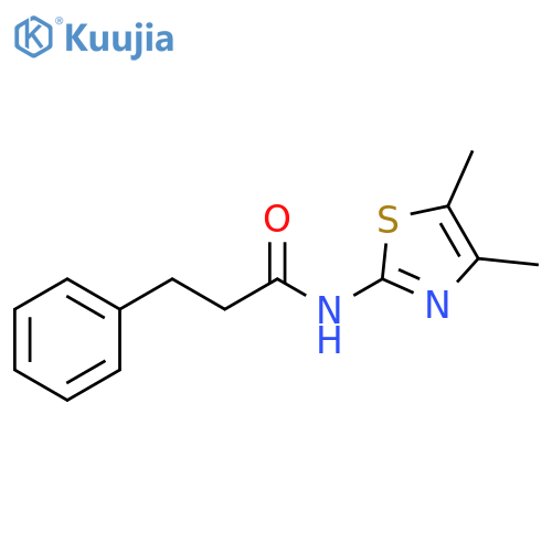 N-(4,5-dimethyl-1,3-thiazol-2-yl)-3-phenylpropanamide structure