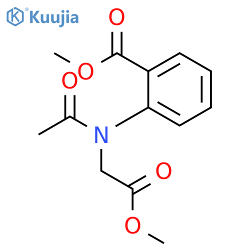 Benzoic acid,2-[acetyl(2-methoxy-2-oxoethyl)amino]-, methyl ester structure