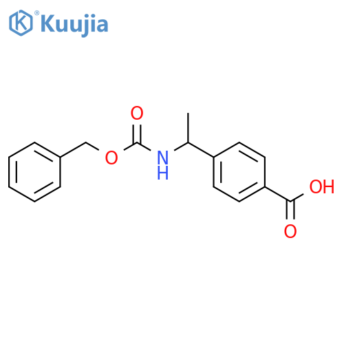 4-(1-{(benzyloxy)carbonylamino}ethyl)benzoic acid structure