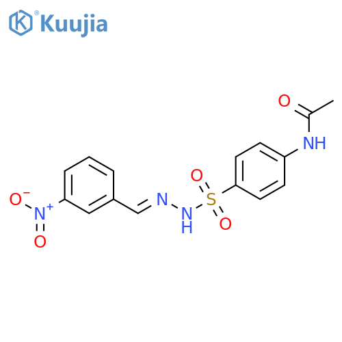 Benzenesulfonic acid,4-(acetylamino)-, 2-[(3-nitrophenyl)methylene]hydrazide structure