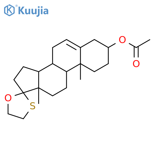 (10,13-dimethylspiro[1,2,3,4,7,8,9,11,12,14,15,16-dodecahydrocyclopenta[a]phenanthrene-17,2'-1,3-oxathiolane]-3-yl) Acetate structure