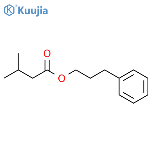 Butanoic acid,3-methyl-, 3-phenylpropyl ester structure