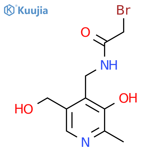 Acetamide,2-bromo-N-[[3-hydroxy-5-(hydroxymethyl)-2-methyl-4-pyridinyl]methyl]- structure
