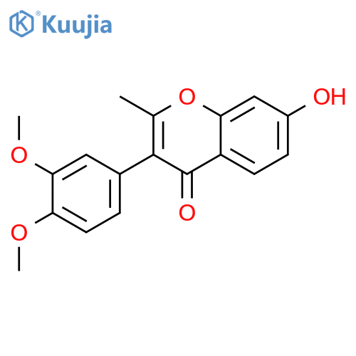 3-(3,4-dimethoxyphenyl)-7-hydroxy-2-methyl-4H-chromen-4-one structure