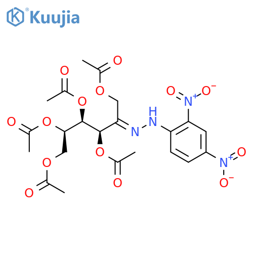 D-Fructose, (2,4-dinitrophenyl)hydrazone,1,3,4,5,6-pentaacetate (9CI) structure