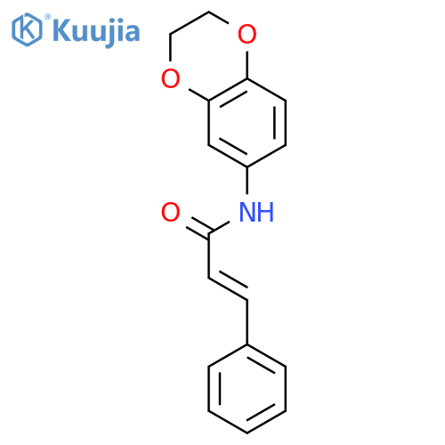 (2E)-N-(2,3-dihydro-1,4-benzodioxin-6-yl)-3-phenylprop-2-enamide structure