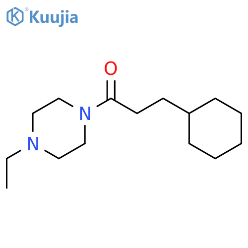 3-cyclohexyl-1-(4-ethylpiperazin-1-yl)propan-1-one structure