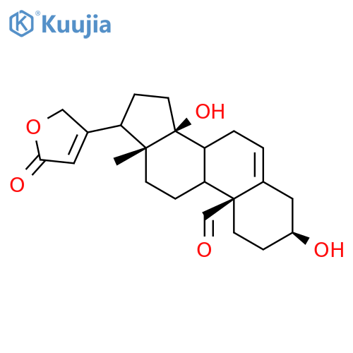 (3beta,8xi,9xi,17xi)-3,14-dihydroxy-19-oxocarda-5,20(22)-dienolide structure