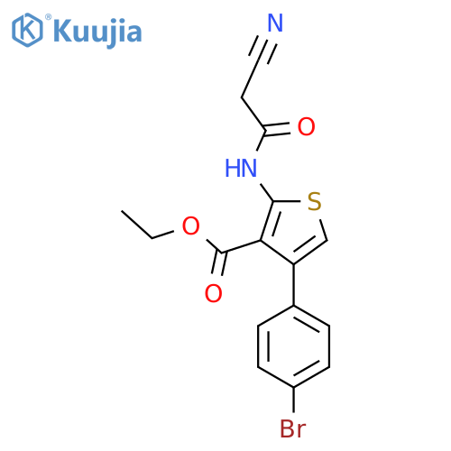 Ethyl 4-(4-Bromophenyl)-2-(cyanoacetyl)amino-thiophene-3-carboxylate structure