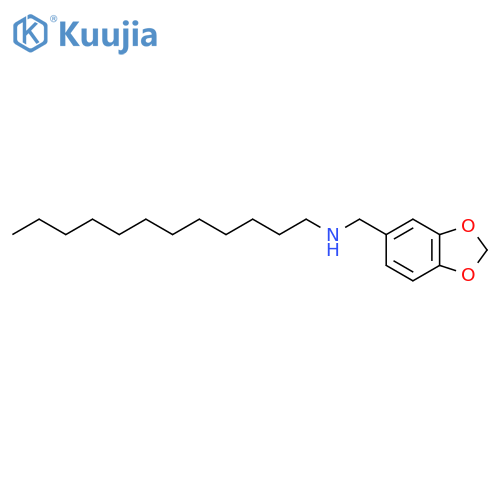 N-(1,3-benzodioxol-5-ylmethyl)dodecan-1-amine;hydrochloride structure
