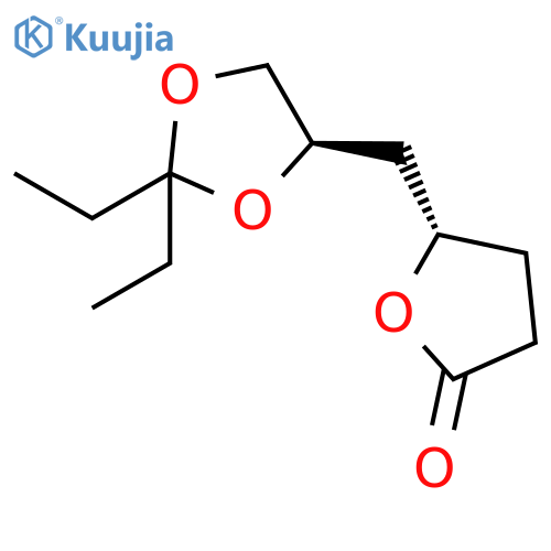 2(3H)-Furanone,5-[[(4R)-2,2-diethyl-1,3-dioxolan-4-yl]methyl]dihydro-,(5S)-(9CI) structure