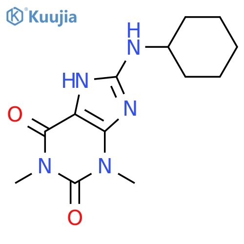 8-(cyclohexylamino)-1,3-dimethyl-2,3,6,7-tetrahydro-1H-purine-2,6-dione structure