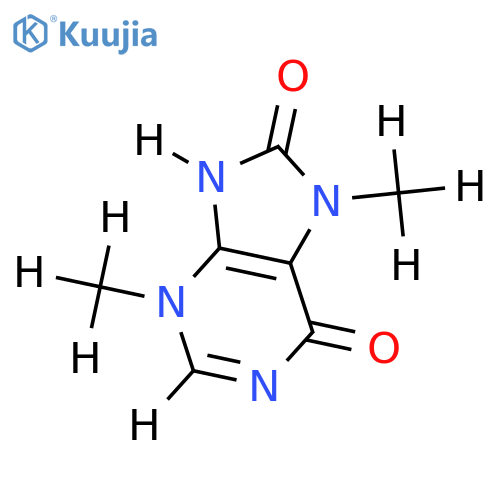 3,7-Di-Me-6,8-Purinediol structure