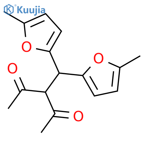 3-[bis(5-methyl-2-furyl)methyl]pentane-2,4-dione structure