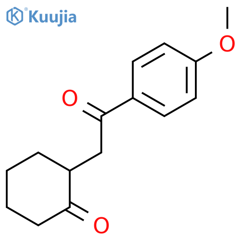 Cyclohexanone, 2-[2-(4-methoxyphenyl)-2-oxoethyl]- structure
