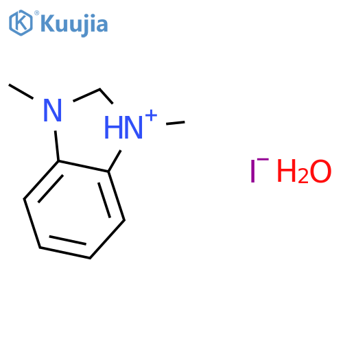 1H-Benzimidazolium, 1,3-dimethyl-, iodide, monohydrate structure