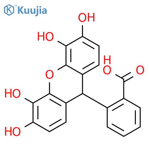 2-(3,4,5,6-tetrahydroxy-9H-xanthen-9-yl)benzoic acid structure