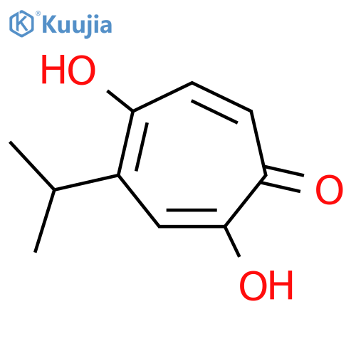 2,4,6-Cycloheptatrien-1-one, 2,5-dihydroxy-4-(1-methylethyl)- structure