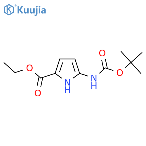 Ethyl 5-((tert-butoxycarbonyl)amino)-1H-pyrrole-2-carboxylate structure