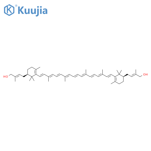 (E)-4-[(1R)-3-[(1E,3E,5E,7E,9E,11E,13E,15E,17E)-18-[(5R)-5-[(E)-4-Hydroxy-3-methylbut-2-enyl]-2,6,6-trimethylcyclohexen-1-yl]-3,7,12,16-tetramethyloctadeca-1,3,5,7,9,11,13,15,17-nonaenyl]-2,2,4-trimethylcyclohex-3-en-1-yl]-2-methylbut-2-en-1-ol structure