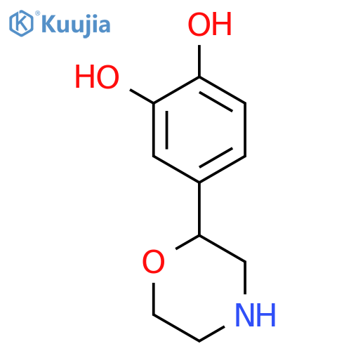 4-(morpholin-2-yl)benzene-1,2-diol structure