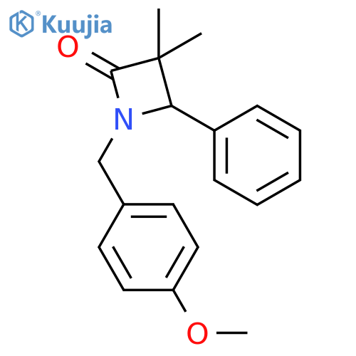 1-[(4-Methoxyphenyl)methyl ]-3,3-dimethyl-4-phenylazetidin-2-one structure