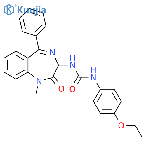 1-(4-ethoxyphenyl)-3-(1-methyl-2-oxo-5-phenyl-2,3-dihydro-1H-1,4-benzodiazepin-3-yl)urea structure