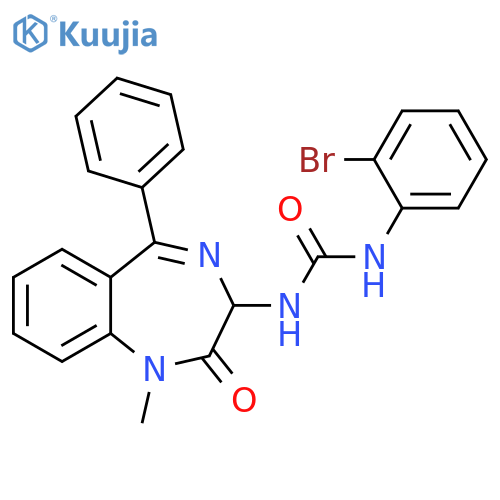 1-(2-bromophenyl)-3-[(3S)-1-methyl-2-oxo-5-phenyl-2,3-dihydro-1H-1,4-benzodiazepin-3-yl]urea structure