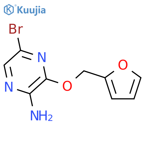 Pyrazinamine, 5-bromo-3-(2-furanylmethoxy)- structure
