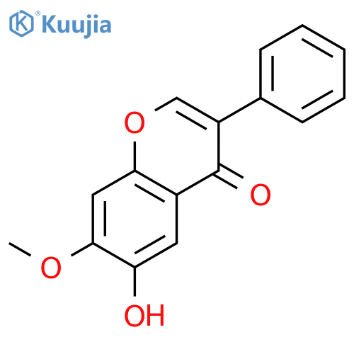 4H-1-Benzopyran-4-one, 6-hydroxy-7-methoxy-3-phenyl- structure