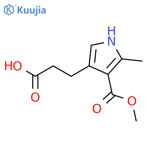 3-4-(methoxycarbonyl)-5-methyl-1H-pyrrol-3-ylpropanoic acid structure
