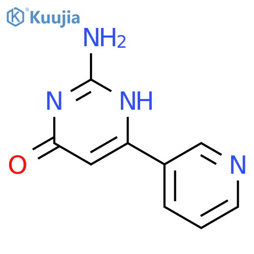 2-amino-6-(pyridin-3-yl)-3,4-dihydropyrimidin-4-one structure